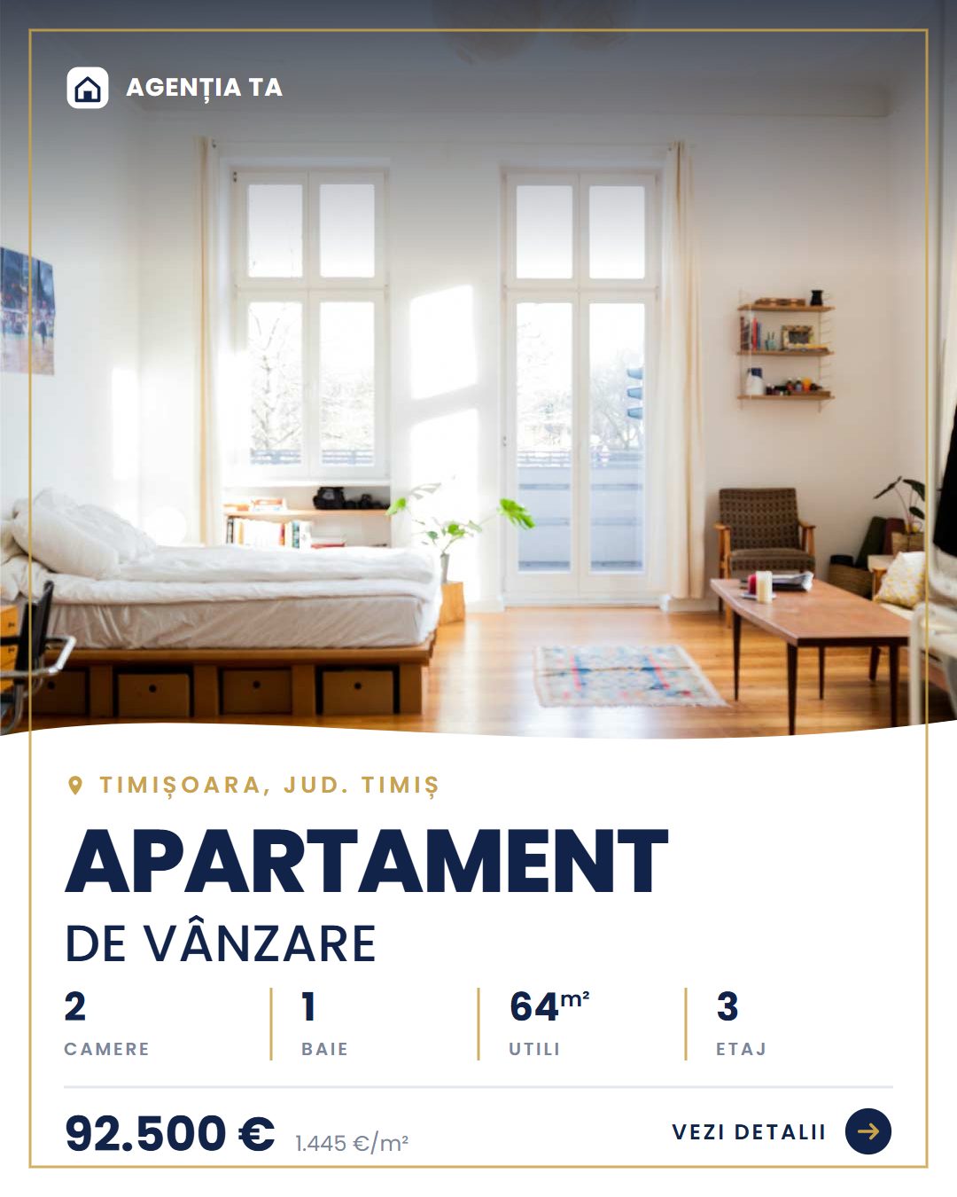 Apartament de vânzare în Timișoara — postare generată automat din datele anunțului