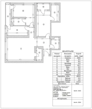 Apt 3 camere, 114.2 mp, bl. 2012, zona Oraselul Copiilor - Tineretului