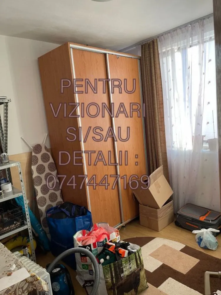 Apartament 4 camere Apusului - Apartment 4 camere cu 2 bai ( baie + wc de serviciu) , confort 2, pe strada Apusului sector 6. Suprafata 59,58mp conform releveu. Etaj 8 din 10 , bloc dat in folosinta in 1972. Parchet, geamuri termopan, usi termopan la bai. Balcon inchis cu rama din cornier. Aer conditionat in sufragerie. Boxa pentru depozitare in subsolul blocului. Vis a vis de bloc este statia de autobuz Aragonitului , liniile 106 si 178. Blocul se afla la 15 min de metrou Gorjului/Pacii. In apropiere sunt scolile nr 198 si 160, magazine ( profi, mega image), piata Apusului, farmacii, policlinica Apusului. Accept plata si prin credit bancar.