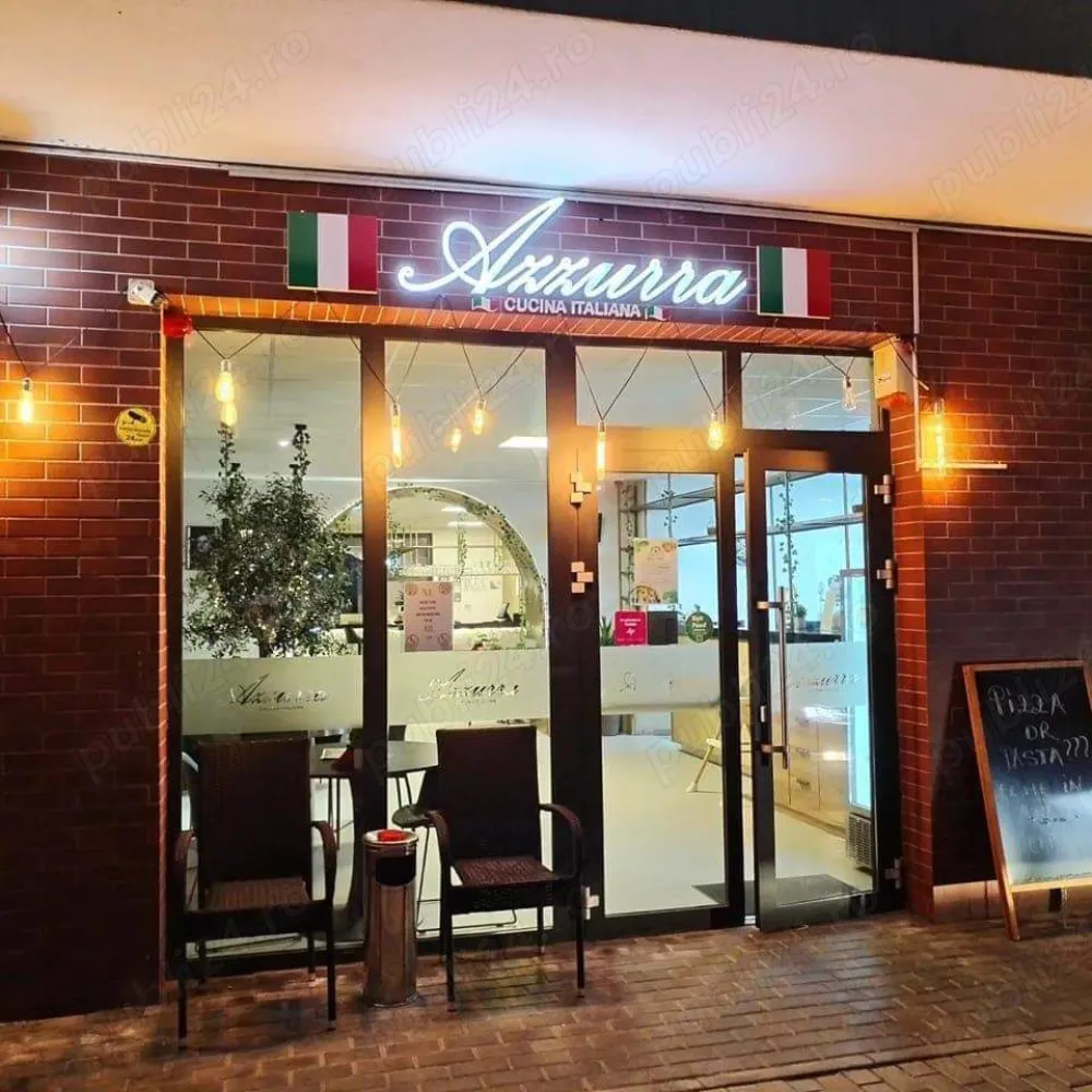Afacere la cheie- Restaurant cu specific ITALIAN - SE VINDE AFACERE ! - Restaurantul are 125 mp și cuprinde : bucătăria open space sala de mese bar 2 toalete 1 zona de depozitare marfa 9 parcari exterioare (dintre care 5 sunt folosite ca și terasa pentru clienți). - Este complet dotat și amenajat și beneficiază de 3 ieșiri! - Afacerea este în continua dezvoltare, cu creştere de la luna la luna , restaurantul desfășurându-şi activitatea din august 2023. - Poziționat pe bulevardul Metalurgiei sector 4 lîngă METRO, LIDL, JUMBO, vis-a-vis de parcul TUDOR ARGHEZI și fiind înconjurat de o multitudine de complexe rezidențiale, afacerea se bucura de o imagine pozitiva , creată atât în mediul online pe paginile de socializare cât și în locație , de către clienții fideli, mulțumiți de calitatea primită la noi în locatie. - Strategia acestei afaceri este concentrată pe menținerea calitații, a standardelor deja create și pe continuitate, pentru a putea atrage și mulțumi și alți potențiali clienți. - Afacerea oferă preparate AUTENTICE. - Pachetul cuprinde : echipamentele si mobilierul, furnizori, clienți, angajați, Brand, social-media, avize și autorizații. (în ceea ce privește societatea în sine - discutabil). - Vom arata transparența în veniturile societații şi tot ce reprezintă rețetare şi bunul mers al restaurantului în continuare. - Vânzările sunt asigurate inclusiv pe Glovo, Tazz, Bolt. - PREȚUL ESTE NEGOCIABIL !