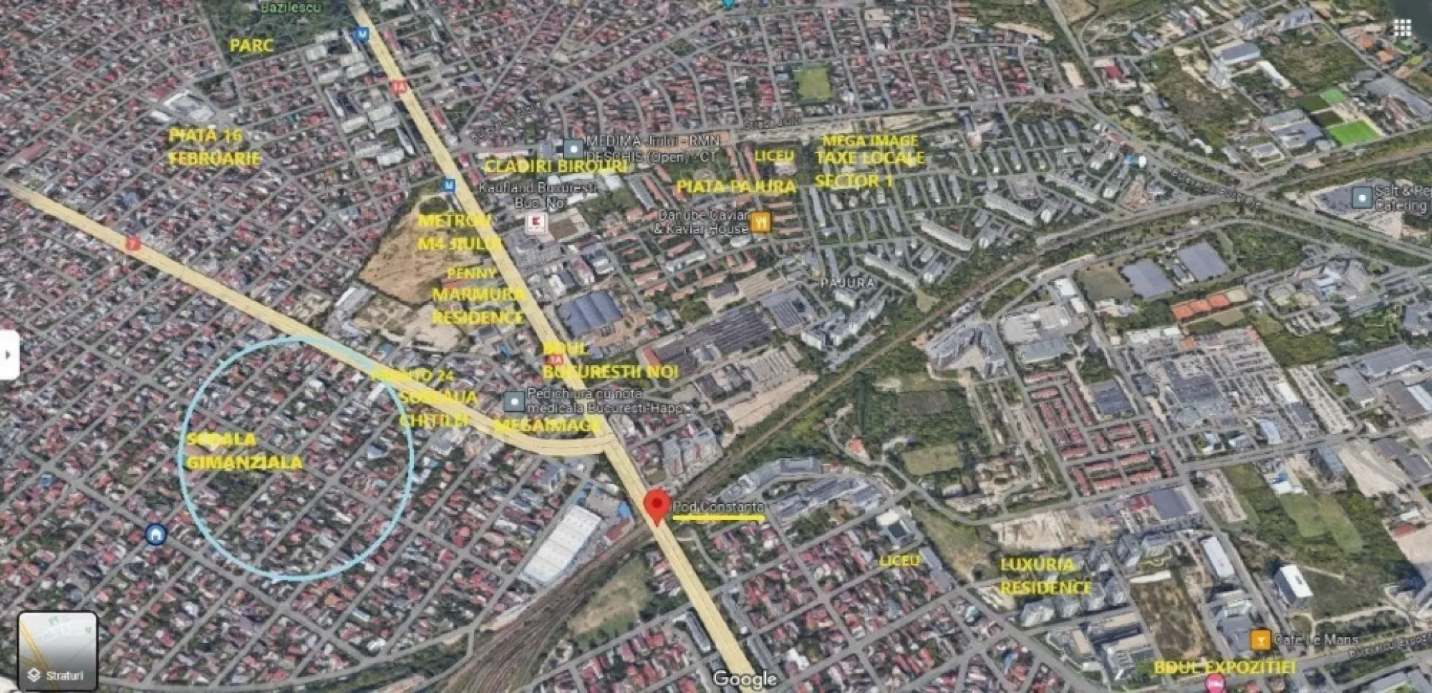 Apartament 4 camere - 3 dormitoare in Zona Urbana Bucurestii Noi