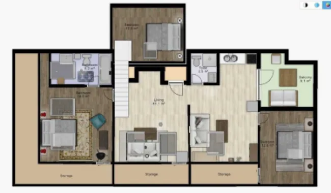 Reducere 10000 eur! Parc Plumbuita. Penthouse et3 124mp Utili 4 camere