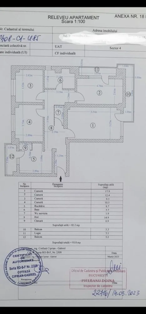 4camere decomandat ,3balcoane , stradal - B- DUL ALEX.OBREGIA 25 STRADAL ,3 BALCOANE VEDERE EST - SUD - VEST AN CONSTRUCTIE 1983 94 mp utili reabilitat in 2020 Piata straduintei Et 6/10 ,proprietar A fost renovat total in 2010 ,PROPRIETAR
