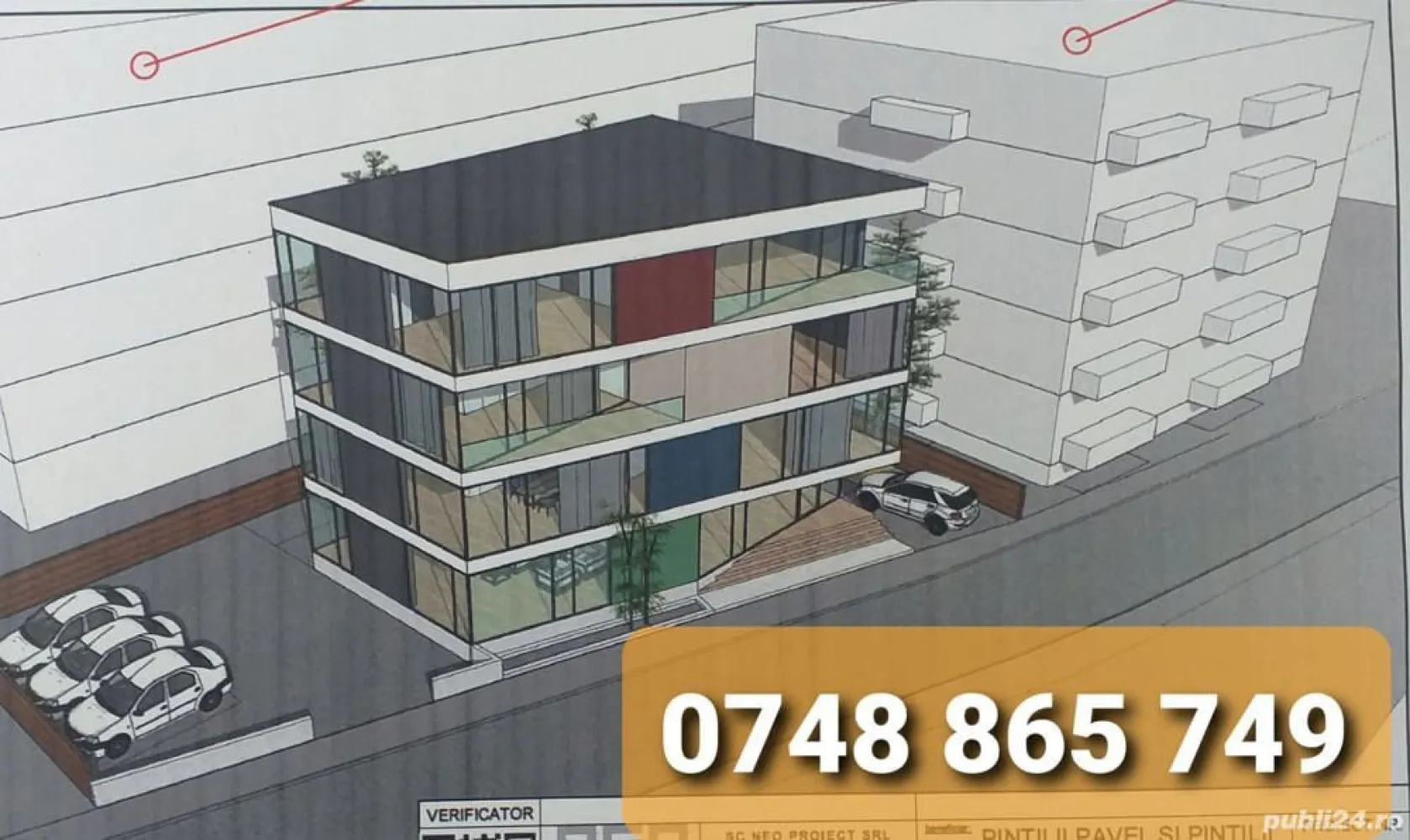 OPORTUNITATE IMOBILIARA! Teren 545 PUZ D+P+3E Catedrala Mitropolitana - Va propunem in EXCLUSIVITATE , vanzarea unui teren intravilan cu suprafata de 545 mp in acte si 554 masurati . Terenul se afla in zona centrala a orasului Iasi , in proximitatea Catedralei Mitropolitane , are Planul Urbanistic Zonal aprobat , cu urmatorii indicatori urbanistici : POT = 35 %, CUT = 1,75 H = 14.0 m numar de nivel D+P+3E Zona este de interes MAXIM pentru constructie bloc locuinte, clinica medicala, cladire birouri, scoala gradinita privata, sediu firma, restaurant, hotel, casa, etc . Pretul de vanzare este de 975.000 , negociabil. Pentru informatii 0_7_4_8_8_6_5_7_4_9 Cristi