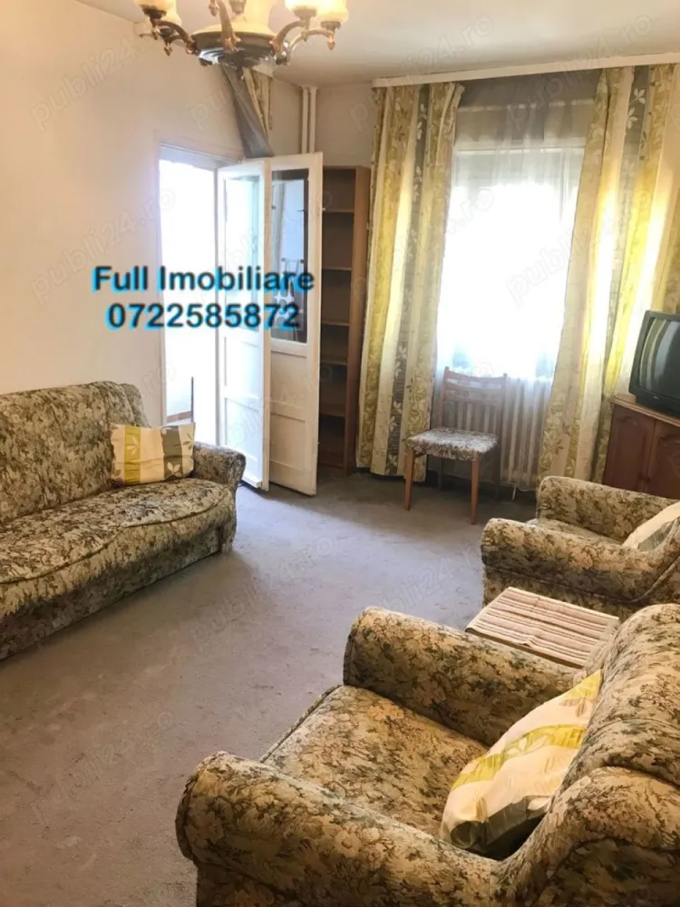 Timpuri Noi-Facultati - Vand 2 camere 54 MP, semidecomandat, 2 10, bloc 1985, 2 balcoane, 3 aparate AC, se vinde mobilat si utilat clasic, liber. Ideal pentru familie sau investitie pentru inchiriere. Apartamentul poate fi transformat in 3 camere prin unirea bucatsriei cu balconul si holul care sunt foarte generoase si poate fi transformat in apartament decomandat. In apropiere se gasesc Metrou Timpuri-Noi, cca.7 min, Parcul Tineretului, Piata Norilor, Facultstile Titulescu si Maiorescu, la cca. 20 min de mers pe jos de Centrul Vechi . pret 125.000 EURO