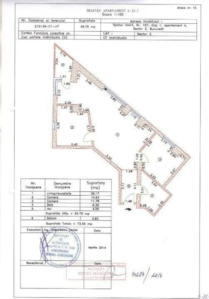 3 camere Timpuri Noi Splaiul Unirii