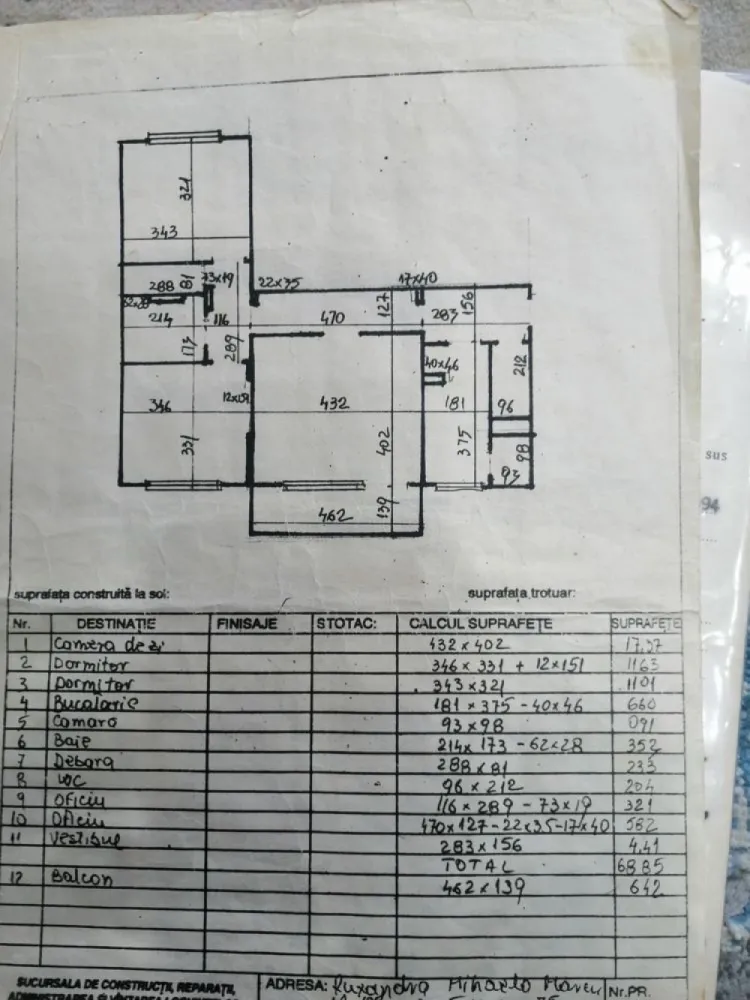 Apartament 3 camere Afi cotroceni - Afi cotrceni, constructie an79,...et 7 din 10 , 75,82 m2 Apartamentul este nerenovat Str: Marcu Mihaela Ruxandra nr:3 bl 108