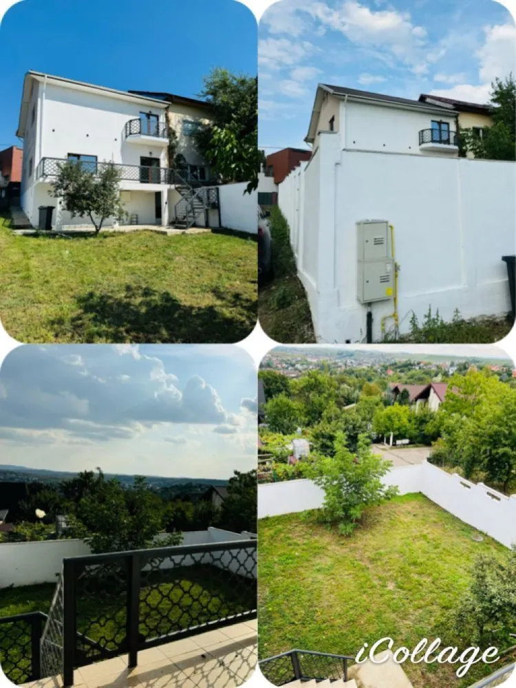 Vila Plopii fara sot, Bucium - Proprietar - 0% Comision Gard din beton inalt care inconjoara toata curtea. Locuinta ideala pentru o familie mare, cu Demisol unde se poate locui si mansarda care se poate finisa, practic s-ar putea face inca doua apartamente separate la demisol si in mansarda. Are curent la 2.20, dar si la 3.80. Priveliste minunata, Liniste. Vila deosebită în Bucium, aproape de toate punctele de interes! Preț: 165000EUR Descoperă o oază de liniște și confort în inima naturii, cu această vilă superbă situată în Bucium. Cu două căi de acces către oraș și amplasată într-o zonă ferită de zgomot, vila este ideală pentru familii ce își doresc să fie aproape de tot ce contează: Arcadia, școli, grădinițe, magazine, săli de fitness și mănăstiri. Proprietatea dispune de o terasă mare și 2 balcoane pentru momente de relaxare, iar construcția de înaltă calitate include uși de lemn masiv, parchet din lemn de nuc și finisaje din granit. Casa oferă 4 camere spațioase, 2 băi, un living generos și bucătărie parțial mobilată. Curtea este ideală pentru parcare și recreere, iar troița cu cruce adaugă un aer deosebit locului. Vecinii sunt liniștiți, iar natura din jur oferă un peisaj încântător, perfect pentru cei care doresc să evadeze din agitația orașului, fiind totodată aproape de toate facilitățile importante. Mutare imediată!