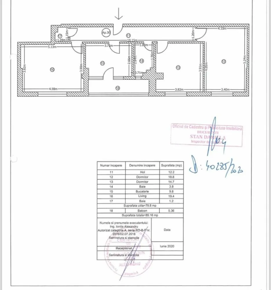 Apartament 3 camere, 85mp, parcare subterana, zona 1 Decembrie 1918