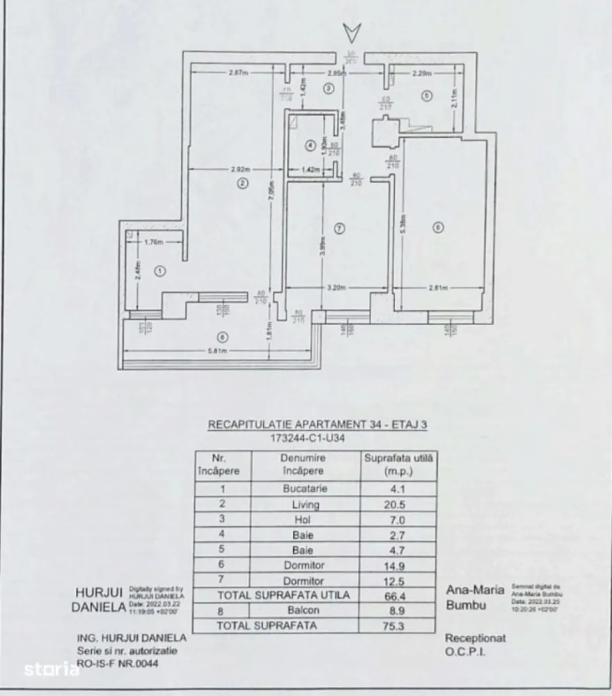 Apartament 3 camere Copou - mobilat