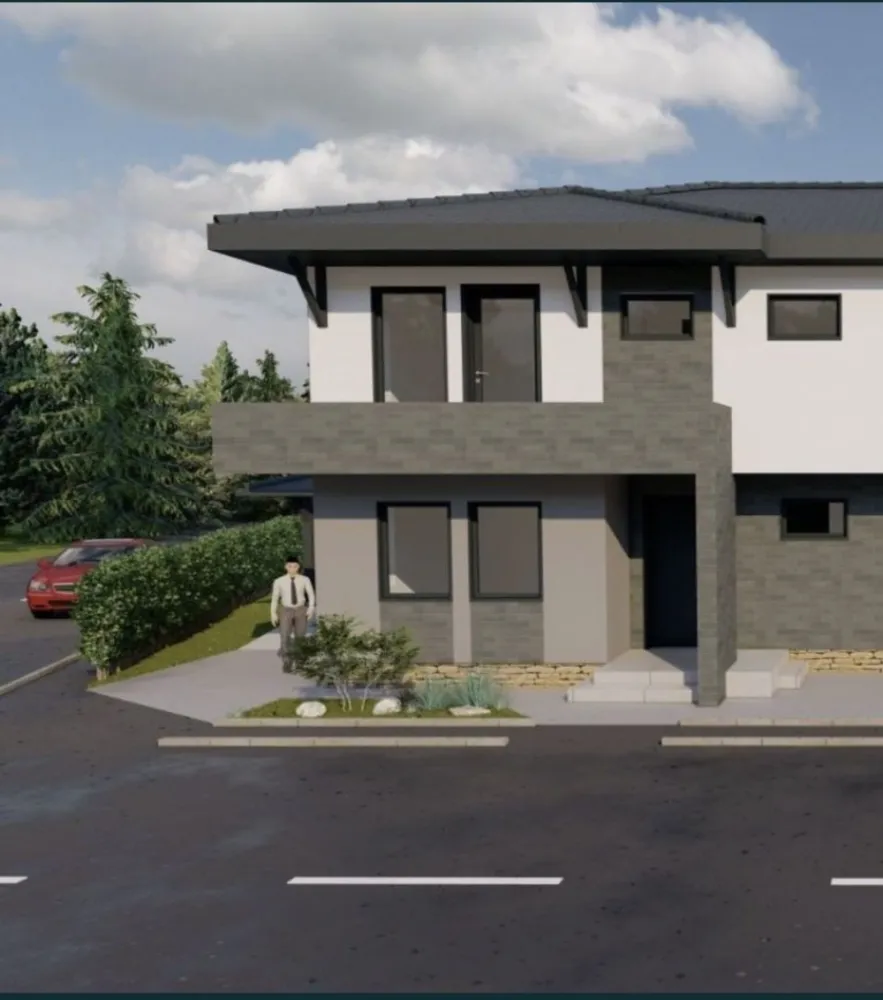 Casa de vanzare , 137 mp util, P+1 - Preți: 110000 euro negociabil, Suprafata construita 66mp, suprafata utila 137mp, Teren 260 mp, Casa este compartimentat - parter : Living + bucatarie, baie, terasa, etaj : 3 dormitoare , 1 baie , dressing, 2 balcoane, Casa este situat in localitatea Martinesti str Constantin Brâncuş nr 19 Casa este racordat la retea de gaz , retea apa potabila , canalizare si electricitate, zidaria este din caramida Poroton , tâmplarie Rehau gri antracit, izolatie exterioara polistiren de 10 cm , tigla bramac, incalzire in pardoseala parter si la etaj,