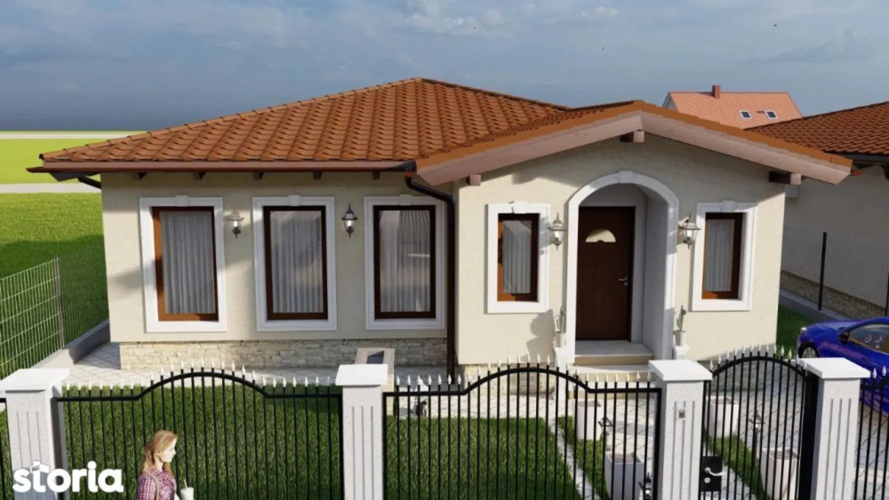 ageuropa.ro vinde casa noua în Paulesti cu teren de 3 ari. - Agentia EUROPA vinde casa noua tip PARTER cu trei camere în Paulesti. Terenul aferent are o suprafață de 320. Prețul afișat este valabil pentru stadiul SEMIFINISAT, cu interiorul tencuit, izolatie termica, instalațiile electrice, sanitare și incalzire în pardosea.
