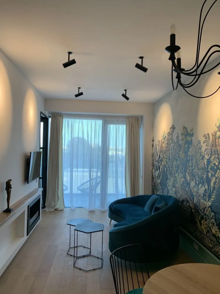 De inchiriat ap.2 camere One Mircea Eliade,sector1,Bucuresti - Proprietar,inchiriez ap.2camere situat in complexul exclusivist One Mircea Eliade din zona Floreasca,proprietatea se afla la etajul 5,dispune de 60mp utili,utilat si mobilat premium complet,tv,semineu cu vedere in living si dormitor,draperii actionate electric cu telecomanda,frigider,cuptor si plita electrica,hota,masina de spalat vase AEG,masina de spalat rufe si uscator separat AEG,clima in toata casa,incalzire prin pardoseala,usa blindata,supraveghere video si paza 24/7,ansamblu rezidential cu acces securizat,loc de parcare la subteran inclus,anul constructiei 2021.