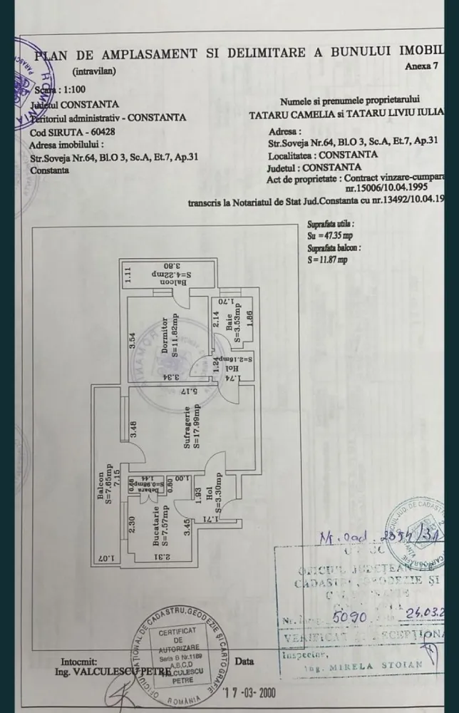 City Prk, ap 2 camere semidecomandat