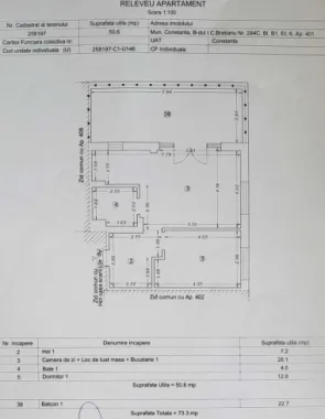 Apartament Nou, Novopolis, suprafata totala 73,3 mp + parcare