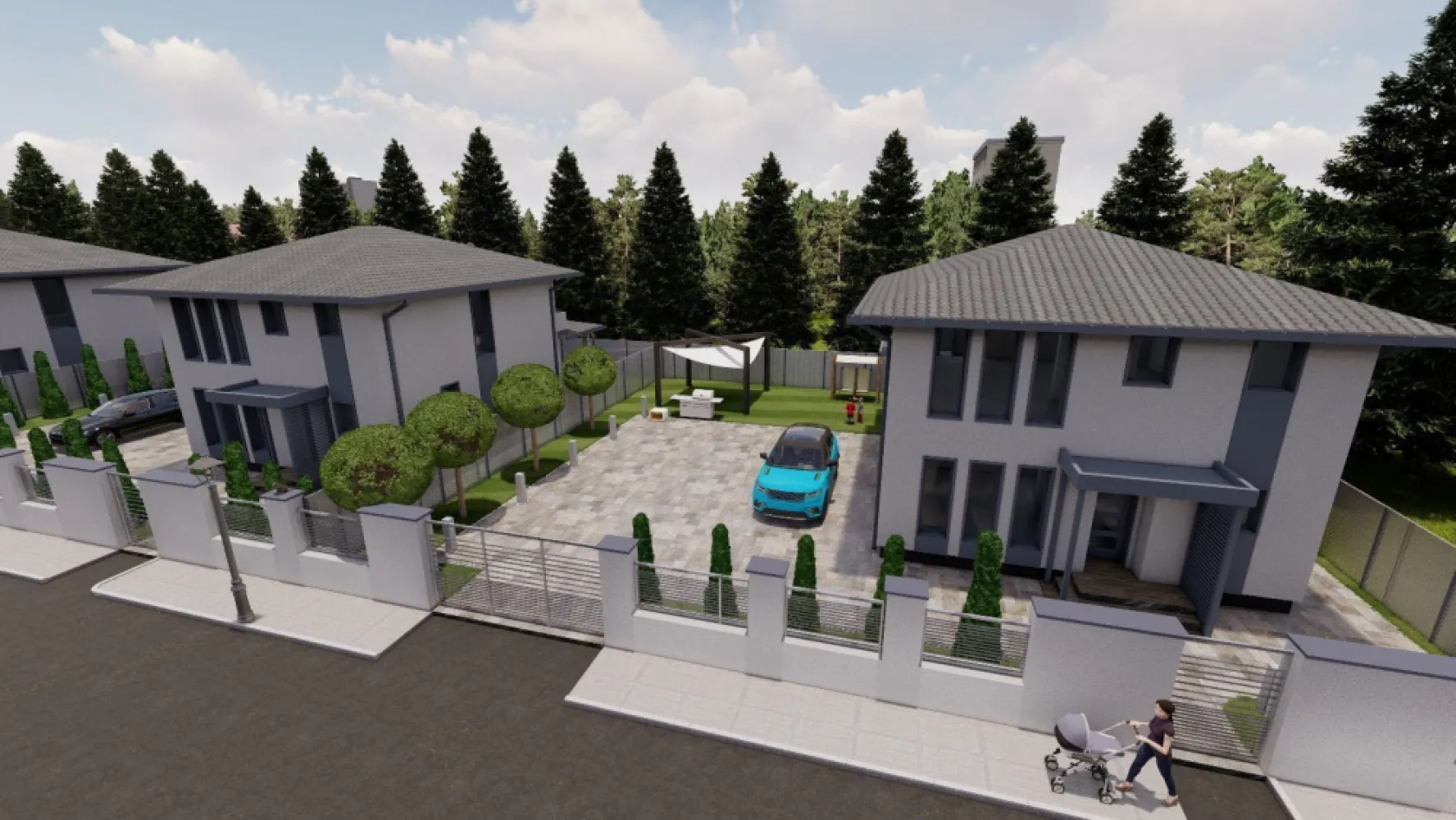 Casa de vanzare P+1 - Cartier nou Paulesti - BREKI BUILDING S.R.L. va ofera spre vanzare un ansamblu rezidential de 12 case individuale P+1 cu o suprafata utila de 120 mp si o terasa de 24 mp *Casa este alcatuita in felul urmator: -Parter: Living + Bucatarie 41,2 mp, Camara 4,95 mp, Baie 3,52 mp, Spatiu Tehnic 3,64 mp, Hol 6 mp, Terasa exterioara acoperita 24 mp. -Etaj: Hol 5,7 mp, Dormitor (1) 12,54 mp, Dormitor (2) 12,54 mp, Dormitor matrimonial 12,54 mp impreuna cu Dressing 6,1 mp si Baie 5,94 mp. *Terenul este de 480 mp *Drumul este de 8 metri latime *Utilitati : curent,gaz,apa,fibra,canal. *Casele se predau la stadiul de semifinisat interior cu centrala termica si la exterior finisat. *Curtea o predam ca si in proiect (vezi poza 2) cu pavaj, gazon, gard. *Pentru mai multe detalii si poze din proiect nu ezitati sa ne contactati la numerele de telefon: -0751 .. 291 .. 706 Dani -0722 .. 388 .. 939 Laurentiu