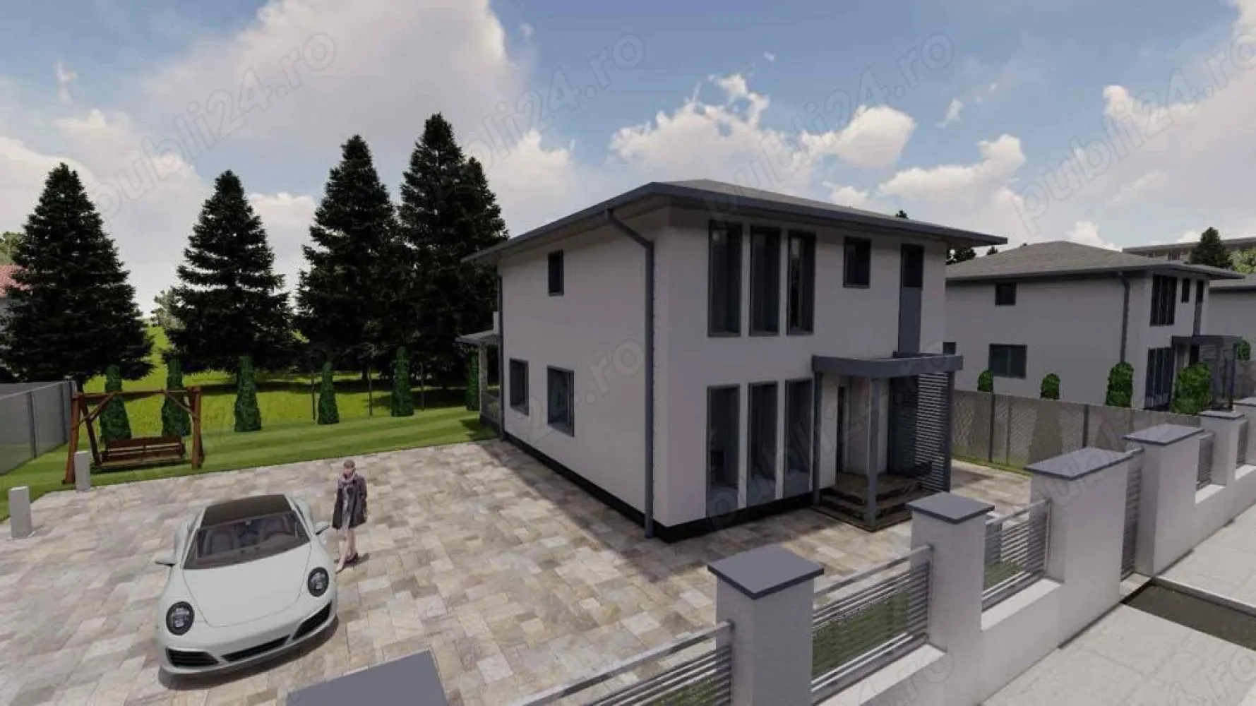 BRASADAS vinde case NOI tip P+1 -Cartier nou Paulesti. - Agenția imobiliara BRASADAS. va ofera spre vanzare un ansamblu rezidential de 12 case individuale P+1 cu o suprafata utila de 120 mp si o terasa de 24 mp *Casa este alcatuita in felul urmator: -Parter: Living + Bucatarie 41,2 mp, Camara 4,95 mp, Baie 3,52 mp, Spatiu Tehnic 3,64 mp, Hol 6 mp, Terasa exterioara acoperita 24 mp. -Etaj: Hol 5,7 mp, Dormitor (1) 12,54 mp, Dormitor (2) 12,54 mp, Dormitor matrimonial 12,54 mp impreuna cu Dressing 6,1 mp si Baie 5,94 mp. *Terenul este de 480 mp *Drumul este de 8 metri latime *Utilitati : curent,gaz,apa,fibra,canal. *Casele se predau la stadiul de semifinisat interior cu centrala termica si la exterior finisat. *Curtea o predam ca si in proiect (vezi poza 2) cu pavaj, gazon, gard. *Pentru mai multe detalii si poze din proiect nu ezitati sa ne contactati la numerele de telefon: - Dani - Laurentiu