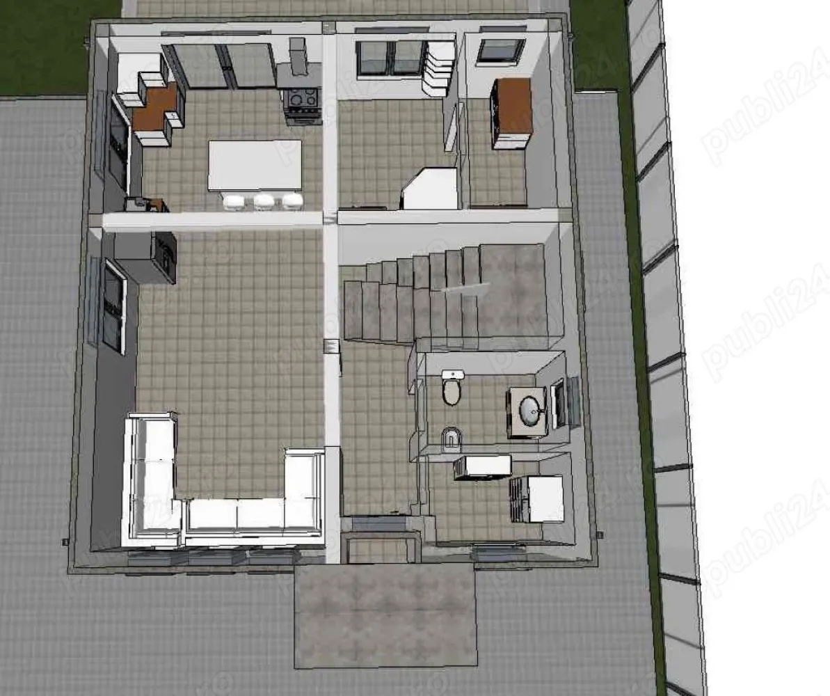BRASADAS vinde case NOI tip P+1 -Cartier nou Paulesti. - Agenția imobiliara BRASADAS. va ofera spre vanzare un ansamblu rezidential de 12 case individuale P+1 cu o suprafata utila de 120 mp si o terasa de 24 mp *Casa este alcatuita in felul urmator: -Parter: Living + Bucatarie 41,2 mp, Camara 4,95 mp, Baie 3,52 mp, Spatiu Tehnic 3,64 mp, Hol 6 mp, Terasa exterioara acoperita 24 mp. -Etaj: Hol 5,7 mp, Dormitor (1) 12,54 mp, Dormitor (2) 12,54 mp, Dormitor matrimonial 12,54 mp impreuna cu Dressing 6,1 mp si Baie 5,94 mp. *Terenul este de 480 mp *Drumul este de 8 metri latime *Utilitati : curent,gaz,apa,fibra,canal. *Casele se predau la stadiul de semifinisat interior cu centrala termica si la exterior finisat. *Curtea o predam ca si in proiect (vezi poza 2) cu pavaj, gazon, gard. *Pentru mai multe detalii si poze din proiect nu ezitati sa ne contactati la numerele de telefon: - Dani - Laurentiu