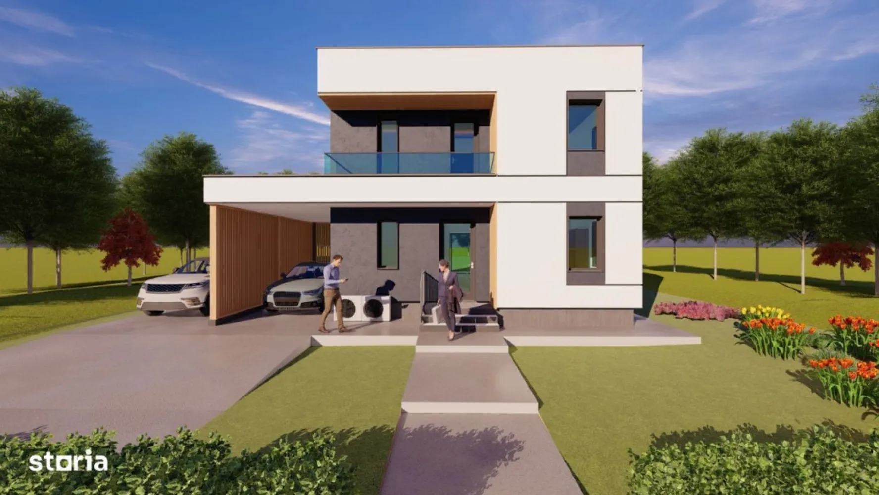 Vand casa noua P+E in Cluj-Napoca, str. Soporului, 800mp teren - Constructie moderna parter si etaj cu pereti din caramida, termoizolata la exterior, respectand standardul NZEB. Locatia este amplasata la 10 minute cu masina de Iulius Mall si 5 minute fata de habul educational si complexul de natatie Borhanci. De asemenea, 7 min de baza sportiva Gheorgheni. Constructia se vinde in stadiul semifinisat. Optional se vinde si in stadiul "La rosu", caz in care pretul de vanzare este de 390000 euro