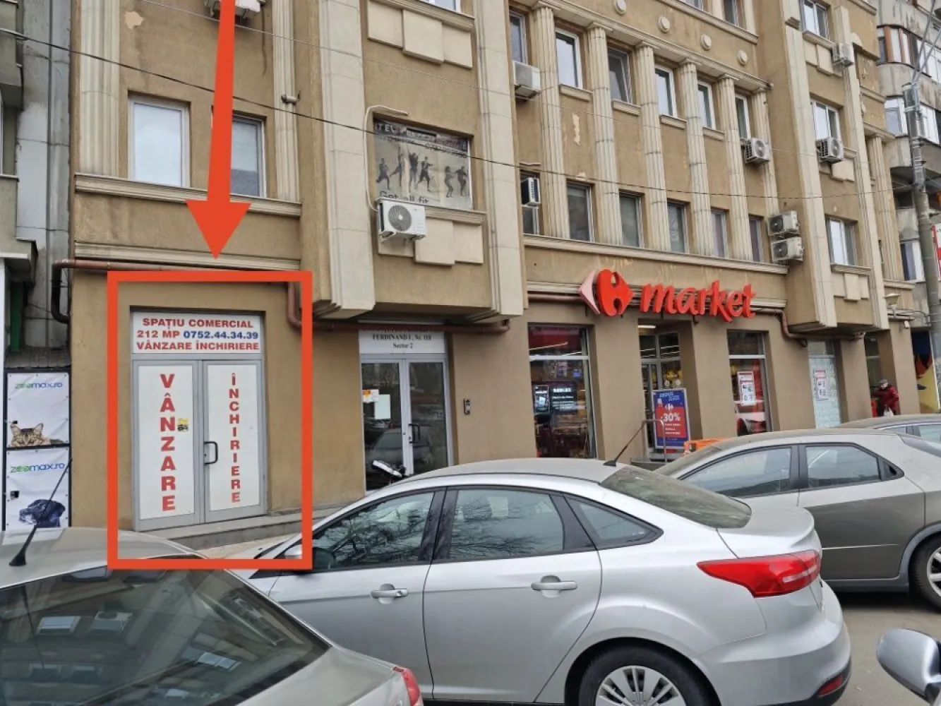 Spațiu comercial de închiriat 238mp Ferdinand I - Spațiu de închiriat 238 mp Bulevardul Ferdinand I, nr. 118 langa Carrefour Subsol Potrivit pentru o sală de fitness sau orice activitate comerciale Prețul este negociabil