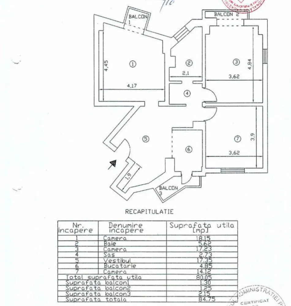 Penthouse, 6 cam, terasă, 160mp utili Piata Alba Iulia.