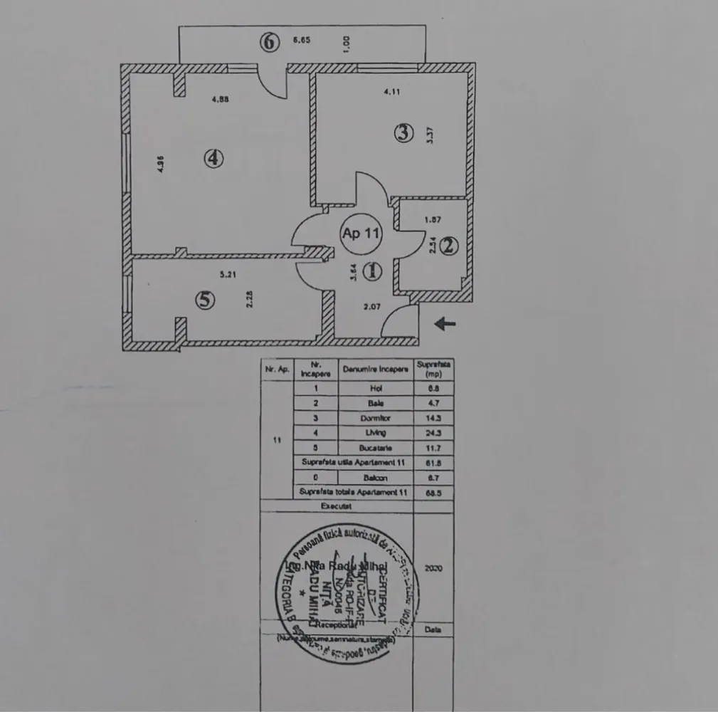 Apartament de vanzare cu 2 camere