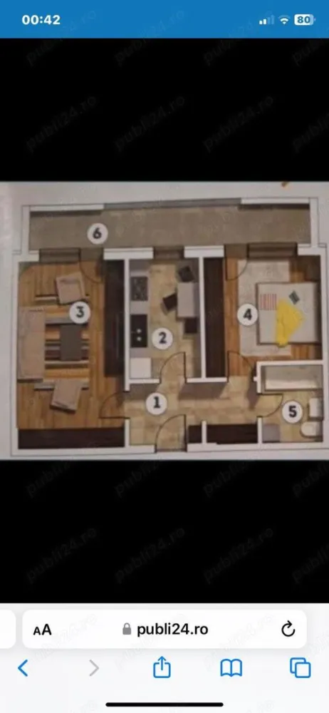 De vânzare Apartament 2 camere - Proprietar vând apartament decomandat 2 camere în Complex Confort Urban Rahova în suprafață de 56,35 mp format din: - dormitor - 11,57 mp - living - 17,43 mp - bucătărie - 7,58 mp - baie - 4,20 mp - hol - 6,65 mp Apartamentul se află într-un cartier liniștit, are centrală proprie, aer condiționat și balcon închis. În imediata vecinătate se găsesc mai multe centre comerciale printre care Mega Image, Supermarket Coral, Lidl, restaurante, sală de sport, farmacie, saloane de înfrumusețare, instituții de învățământ (grădinițe și școli) Stație autobuz (117, 227) la 100 m. Imobilul se vinde semimobilat Pentru mai multe poze vă rog să mă contactați. Accept plata din programul Prima Casă, Casa Nouă, credit ipotecar sau plata cash ( în cont bancar).
