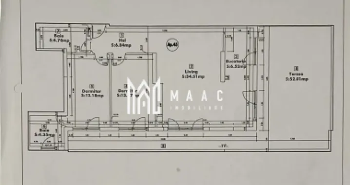 Penthouse 3 camere | 84 MPU | Terasa | Mobilat modern