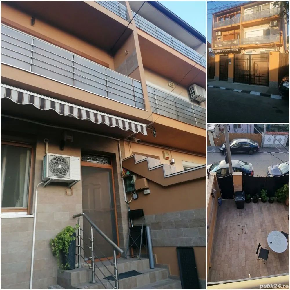 Proprietar vând Duplex în București sector 3, mobilat și utilat complet, cartier exclusiv de case - Proprietar vând Duplex în București sector 3, mobilat și utilat complet, situat într-un cartier compus exclusiv de case (unele construite recent, alte mai vechi), însă într-o zonă liniștită, pe o stradă cu puțin trafic auto, aproape de Parcul Pantelimon din Șoseaua Gării Cațelu - Cartierul 23 August (P+1+M 219 mp construiti 187 mp utili) Preț 289900 euro. Ești în cautarea unei case mult mai spațioase, gata sa te muți în ea, fiind deja mobilată și utilată ? Vei beneficia de o suprafață căreia îi vei da întrebuințare la alte standarde decât unui simplu apartament mare dintr-un bloc, fie el și unul nou. Referințe despre imobil: - a fost construit în intervalul 2009-2010 și dat în folosință la începutul anului 2011; - suprafața desfasurata este 219 mp (P+1+M) + pod circulabil 30mp, 125 mp teren, amprenta casa 73 mp + 52 curte (25 mp în partea din față și 27 mp în spate); - imobilul este decomandat și are suprafața utilă de 187 mp având următoarea componență: 4 dormitoare mari (19-20mp), 1 living cu zonă de dining (37mp), 1 bucatarie (11 mp), 3 băi (1 grup sanitar 3mp la parter, 1 baie de 6mp care are cabină de duș la etaj și 1 baie de 5mp cu cadă la mansardă); - structura este din beton cu caramidă, înălțimea de la parter este de 3m, iar etajul si mansarda 2,75m; -tâmplăria și geamurile de termopan sunt premium de culoare alb, cu obloane în culoarea stejarului; - ușa metalică de la intrare are luminator deasupra și grilaj, gamă premium, de culoarea lemnului de stejar, brand Maco-model Nobila L+; - atât fațada (la parter integral și la etaje parțial), cât și zidurile gardului sunt placate cu gresie de exterior tip piatră; - curtea este pavată cu gresie tip piatră; - acoperiș tiglă metalică; - vopsea exterioră decorativă premium, foarte bine întreținută; - dispune de centrală termică pe gaz, înlocuită în anul 2023, brand Immergas, model Victrix Tera 32; - generator electric diesel cu pornire automata, montat în curtea din față; - corpuri de iluminat exterioare pe fațadă și garduri; - două copertine actionate electric la gradina din fața și cea din spate; - dispune de aparate de aer condiționat în fiecare cameră, inclusiv în bucatarie; - uși premium, parchet stratificat, gresie plăci mari, faianță porțelantă, obiecte sanitare, prize și întrerupătoare modulare Gewiss; - sistem de supraveghere video, alarmă, videointerfon pe fiecare etaj, poartă cu telecomandă; - mobiler din lemn masiv, brand Mobexpert, gamă Louis Philippe; - canapele și fotolii piele naturală maro închis brand Mobexpert; - covoare, perdele, galerii, tapet achiziționate din Mobexpert; - bucătărie pe comanda din lemn masiv, utilată cu aparatură Franke si Electrolux; - lustre si corpuri de iluminat marca Eglo; - mobiler de gradină Mobexpert; Planul casei: Parter - hol acces, bucătărie, living+dining, wc de serviciu, camară, casa scarii; Etaj - 2 dormitoare (fiecare cu balcon) + o baie cu cabină de duș + un dressing; Mansarda - 2 dormitoare, cel de la stradă are terasă închisă în sticlă cu uși glisante și cu mobilier de gradină, iar cel de pe spate are balcon + o baie cu cadă Podul - are mobilier, chiuvetă, calorifer, fereastra Velux Puncte de reper: Cartier 23 August Șoseaua Gării Cațelu Dedeman Pantelimon Lacul Pantelimon Parcul Pantelimon Hala Laminor Republica, P-ța 23 August, Carrefour Pantelimon (fost Cora), Mobexpert Pantelimon, Brico Depot, Rams Business Center, Școli de stat nr. 78, nr. 67, nr. 47, Grădinița de stat nr.187, Școala privată ISB - International School of Buchares Kaufland și Lidl din B-dul Basarabia, acces rapid pe str.Drumul Intre Tarlale catre Titanul Nou B-dul Pallady, Școala privată ICHB ( Liceul International de Informatica Bucuresti) foarte aproape de ieșirea spre: Autostrada Soarelui orașul Pantelimon Cernica Brănești, cât și către Centura Bucureștiului. Mijloace de transport public în proximitate: - Metrou Magistrala M1 stația Pantelimon sau Republica - Autobuze 246 și 103 Duplex-ul este pretabil atât ca locuință familială, cât și ca sediu pentru firmă,  putându-se transforma cu ușurinta în grădiniță, after school, cabinet medical, cabinet notarial de avocatură, birou de arhitectură sau ca și investiție imobiliară care poate fi ulterior închiriată. Prețul este 289900 euro, ușor negociabil. Este un preț rezultat ca urmare a unei analize de specialitate avându-se în vedere prețul terenului în zona de referință, costul manoperei și a materialelor de construcție, a îmbunătățirilor de care dispune, cât și a tarifelor practicate pe piața imobiliară în cazuri similare pe o distanță rezonabilă ca proximitate. De preferat ar fi să fiu contactat direct de cumparator. Uităte-te și la poze! Iar dacă vrei o schimbare și iți place CONTACTEAZA-NE!