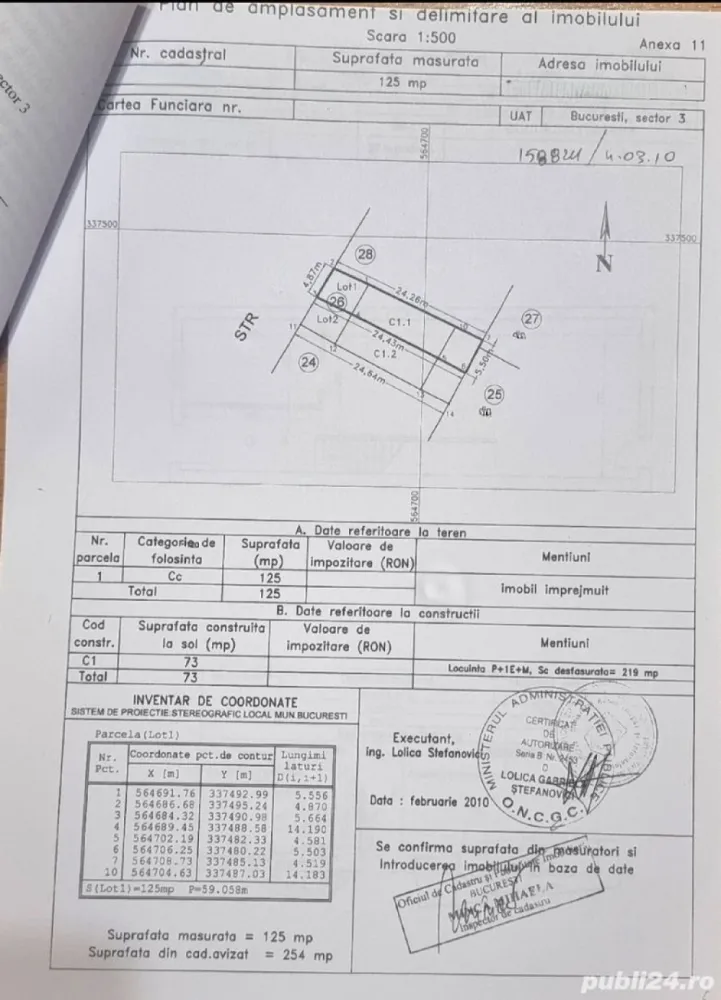 Proprietar vând Duplex în București sector 3, mobilat și utilat complet, cartier exclusiv de case