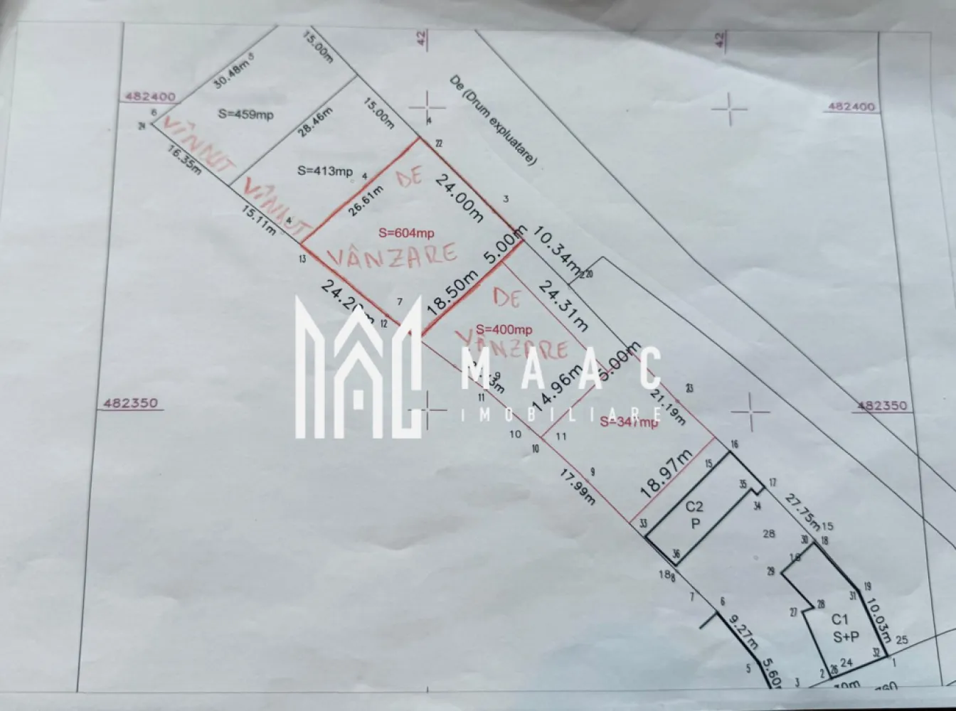Teren constructii | 2 parcele | Utilitati | PUZ | Sura Mica - MAAC Imobiliare propune atentiei dumneavoastra 2 parcele de teren intravilan pretabil pentru constructii (casa individuala/ duplex) intr-o zona deosebita, cu potential, din Sura Mica. De asemenea, terenul poate fi parcelat. Deschidere de 48ml la strada. Acces auto. Utilitati pe teren. Regim de inaltime: P+E+M Pentru mai multe detalii specificati: CP2710060 }}