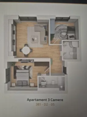 Apartament cu 3 camere in complexul rezidențial Cortina North