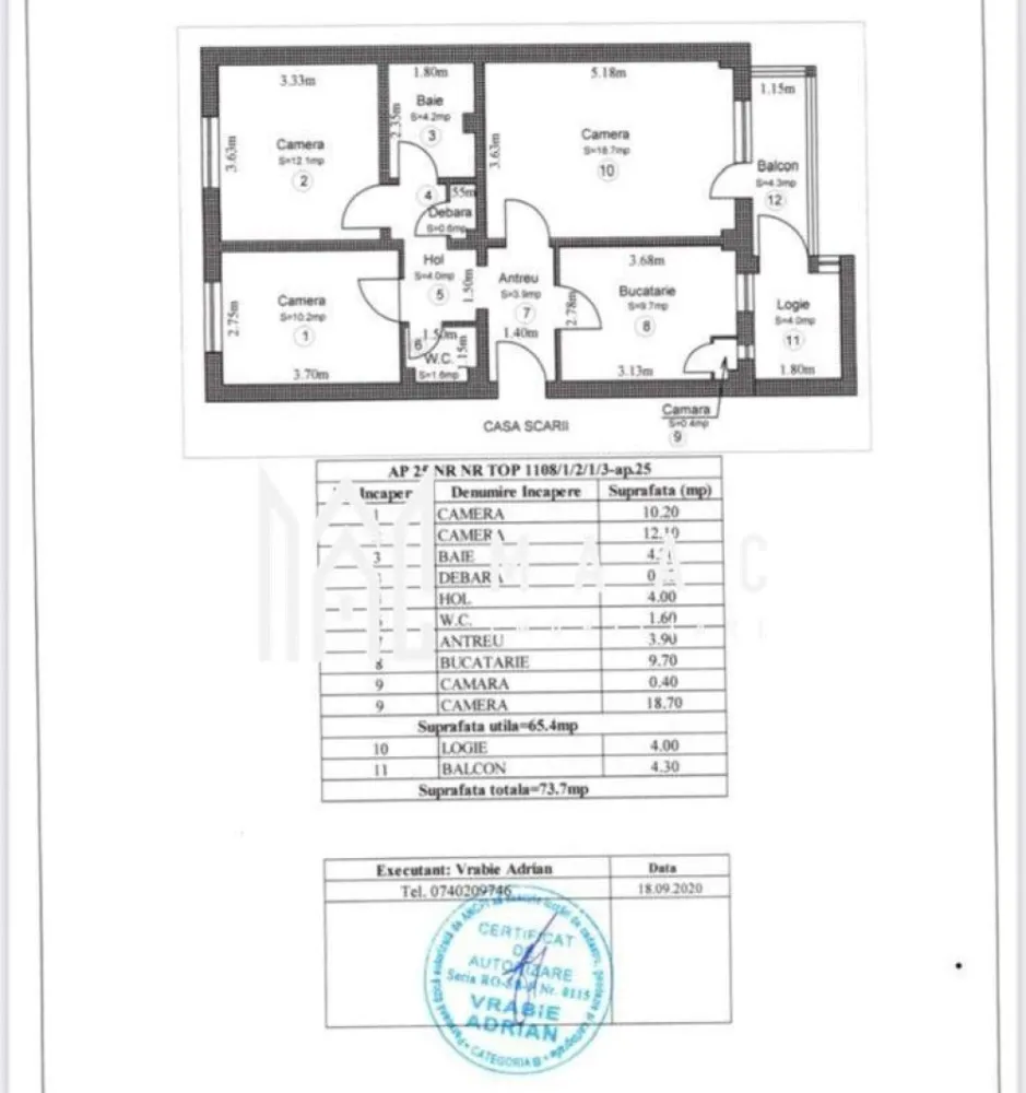 Apartament 3 camere | Etaj 3 | Balcon | Pivnita | V Aaron - MAAC Imobiliare va prezinta un apartament cu 3 camere decomandate sitat la etajul 3 in zona Vasile Aaron. Caracteristici: Suprafață utilă: 66 mp Suprafață totală: 74 mp Living luminos, 2 dormitoare spațioase, bucătărie separată și complet utilată, 2 băi, balcon închis de 8 mp Pivniță la subsol Etaj intermediar Apartamentul se află la etajul 3 din 4 Se vinde complet mobilat și utilat – pregătit pentru mutare imediată, fără investiții suplimentare Geamuri tripan montate recent Acces separat în fiecare cameră Apometre smart – monitorizare eficientă a consumului Centrală termică proprie cu calorifere. Apartamentul este situat într-o zonă bine dezvoltată, cu acces facil la mijloace de transport, școli, grădinițe, magazine, farmacii și alte puncte de interes. Pentru mai multe detalii precizati telefonic ca ati vazut anuntul cu ID: CP2707733 }}