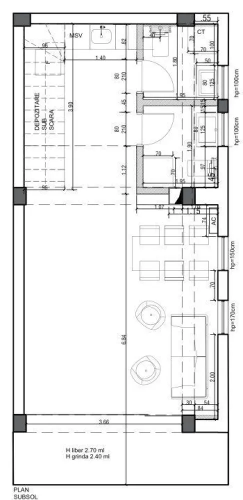 Duplex 3 camere amenajat birou/showroom, cu parcare inclusa