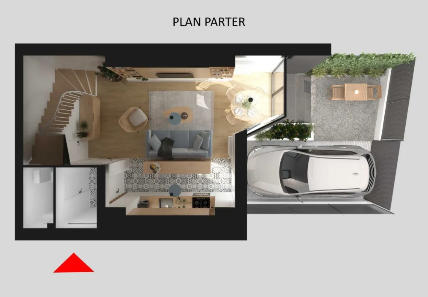 Casa 3 camere + loc de parcare de vanzare