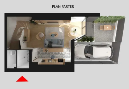 Casa 3 camere + loc de parcare de vanzare