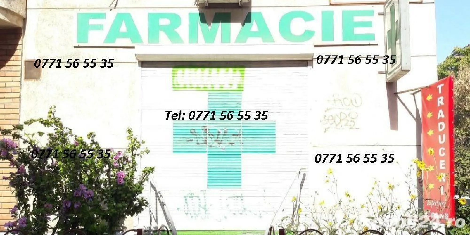 spatiu comercial - spatiu comercial cca 50 mp utili , racordat la toate utilitatile . Piata Muncii / Calea Calarasilor , sector 3 , Bucuresti . A functionat si este dotat ca farmacie . localizat exact pe harta - vizionare cu goole maps street view pentru pozitionare si filmare exterioara Pentru interior , fotografii in privat prin whatsapp