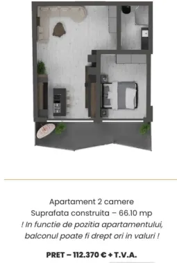 DEZVOLTATOR -Ap. 2 cam. 52 mp Comision 0 % Mamaia nord OBA TOWER