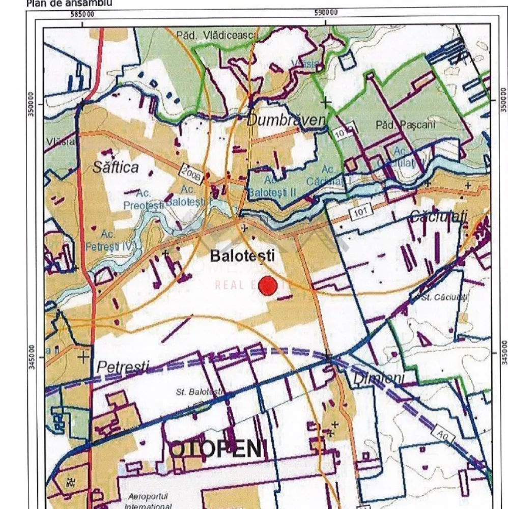 Teren 9700 mp Balotești – Ideal ansamblu rezidențial, acces rapid, utilități - Teren 9700 mp de vânzare în Balotești, format din 2 loturi a câte 5.000 mp. Zonă liniștită, aproape de oraș, ideal pentru dezvoltare rezidențială. Investiție sigură, cu acces facil și utilități în zonă. Vă prezentăm o oportunitate de investiție rară: un teren de 10.000 mp situat într-o zonă liniștită și în plină dezvoltare din Balotești, ideal pentru dezvoltatori imobiliari sau investitori care vizează proiecte rezidențiale. Terenul este compartimentat în două loturi egale de 5.000 mp, oferind flexibilitate pentru construirea de case individuale sau a unui ansamblu de vile moderne. Beneficii-cheie: - Acces facil către Balotești, Dimieni, Tunari, DN1, autostradă, aeroport - Utilități disponibile în zonă (curent, apă, gaze, canalizare în proximitate) - Zonă liniștită, dar cu toate facilitățile urbane la îndemână - Cerere în creștere pentru locuințe în nordul Bucureștiului - Ideal pentru proiecte rezidențiale în dezvoltare: case cuplate, vile single, duplexuri De ce Balotești? Zona este tot mai căutată de familii care caută calitate a vieții, spațiu verde, liniște și siguranță, fără a renunța la confortul urban. Investește într-un teren cu potențial ridicat, într-o locație strategică. Contactează-ne acum pentru detalii sau pentru o vizionare!