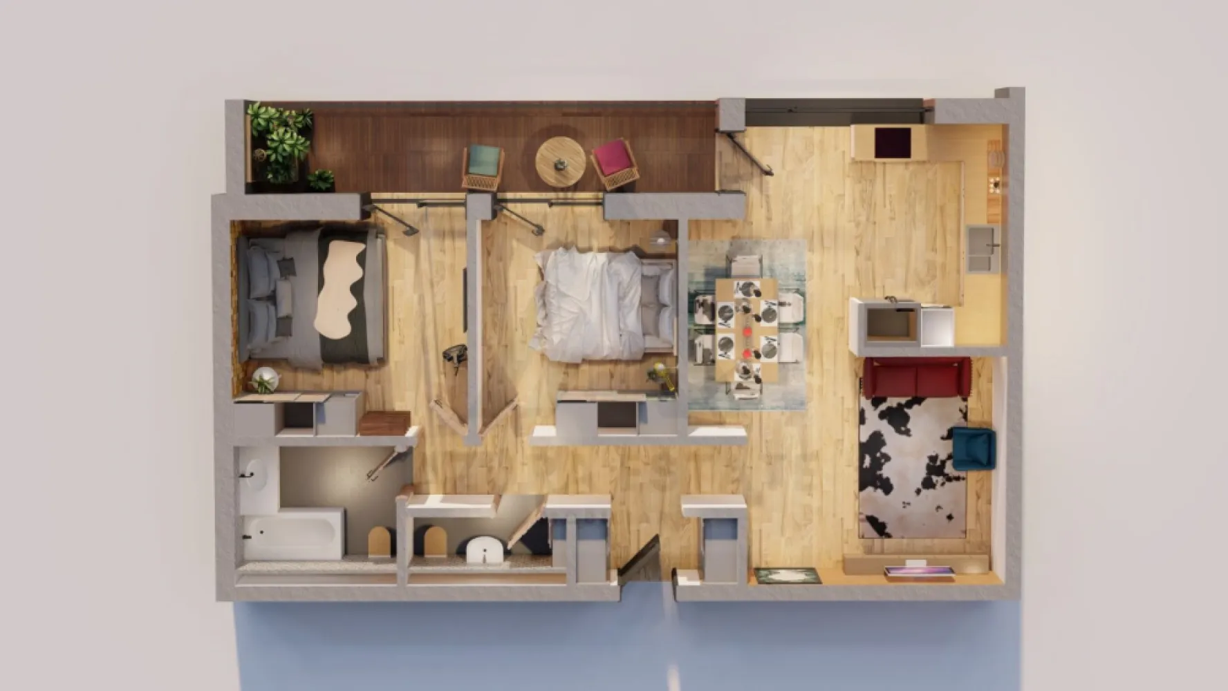 Apartament premium 75 mp utili cu parcare subterana si boxa Central