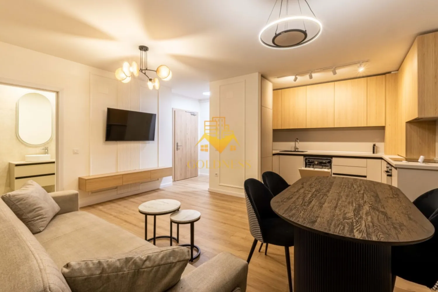2 camere, modern, bloc nou, Parcare, Vivo, Metro, Columna Residence - GOLDNESS Imobiliare vă propune spre închiriere un apartament cu 2 camere complet mobilat și utilat, la etajul 5 într-un imobil de 7 etaje, în Floresti. Apartamentul este compartimentat astfel: - dormitor cu pat matrimonial, dressing, noptiere - living cu bucatarie open-space complet utilată, canapea extensibilă, loc de servit masa - baie cu cabina de dus, calorifer port prosop inox și dulap pentru depozitare. - balcon de 10 mp. Imobilul este dotat cu toate cele necesare- centrală proprie, mașină de spălat haine, frigider, plită electrică, hotă, etc. Se află în apropierea stațiilor de transport în comun, magazine, restaurante, spații verzi, farmacii, etc. Dispune de loc de parcare exterior! Pentru intermediere se percepe un comision de 50% din prețul chiriei! Dacă sunteți interesați de acest apartament și doriți să îl vizionați, dar și pentru alte oferte sau detalii nu ezitați să ne contactați telefonic sau prin e-mail - goldnessimobiliare@gmail.com. Vă stăm la dispoziție!