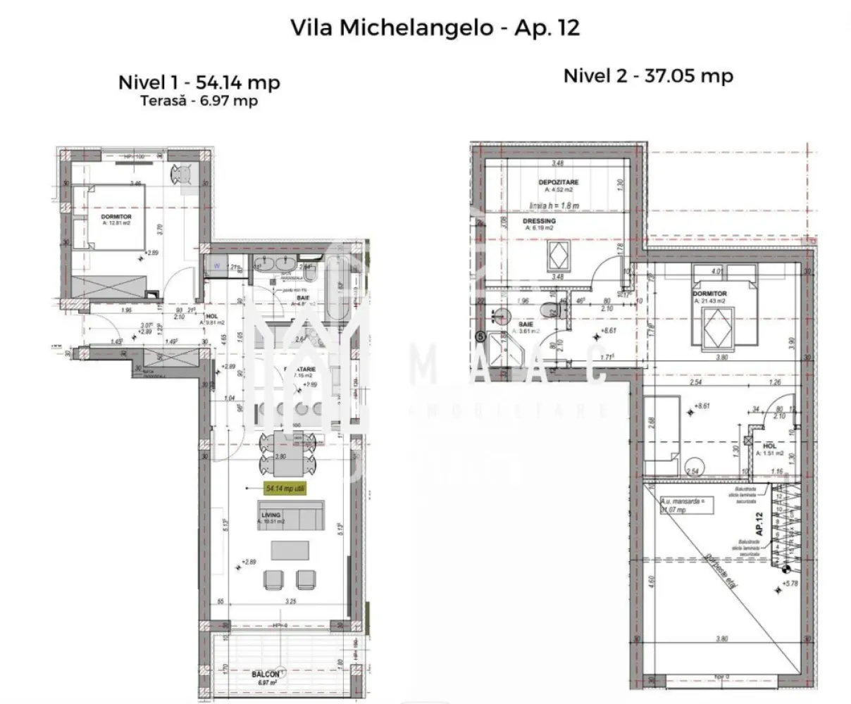 Penthouse 3 camere I 2 nivele I finisat la cheie I Zona de Vest I Sibiu