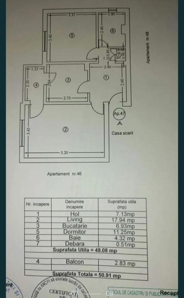 Apartament de vanzare Soveja - apartament de vanzare decomandat 2 camere Soveja, Galeriile Soveja si Eden colt cu SEmanatorului, etaj 4 din 4 , 51 de m patrati , balcon inchis, renovat, tot nou, cadastru , intabulare, partial mobilat (bucatarie si balcon si dormitor), termopane, izolat, centala pe gaze , 72800 euro, 0756558681
