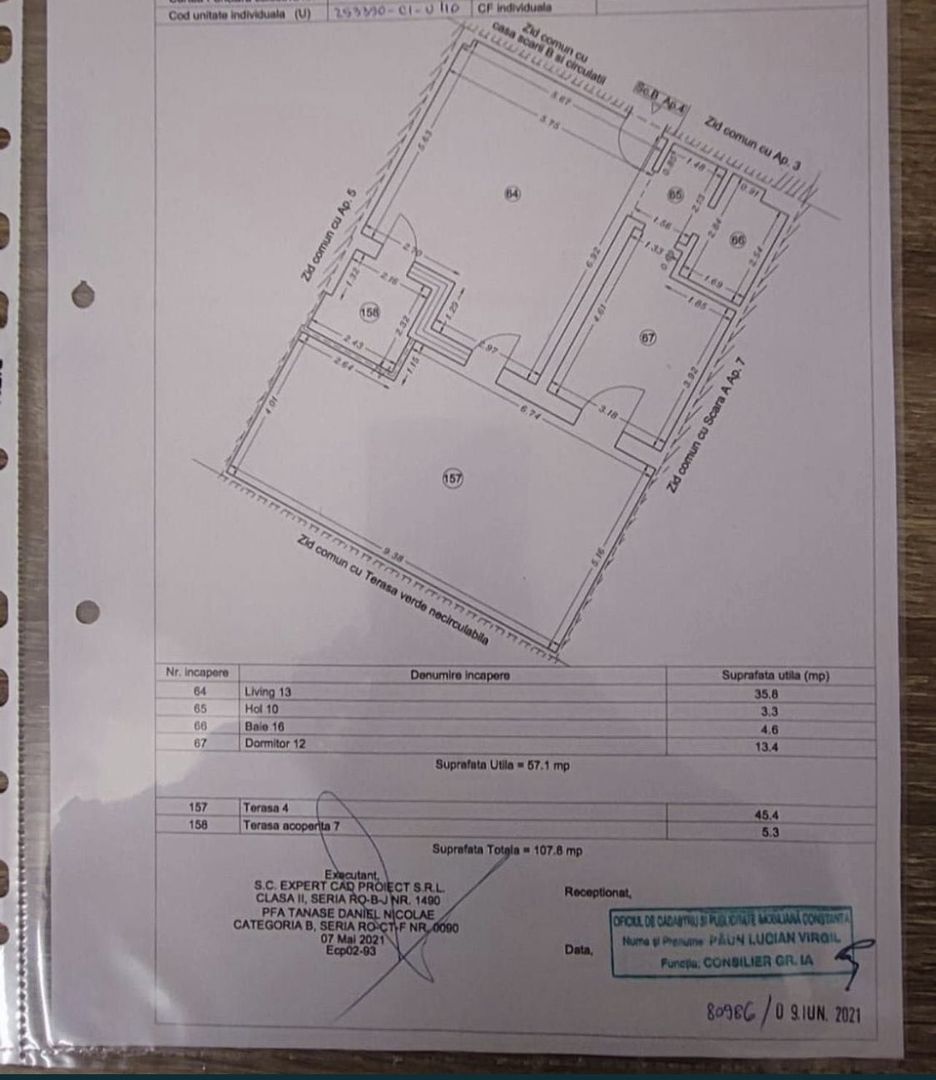 Ap 2 camere Tomis Park cu terasa 108 utili schimb