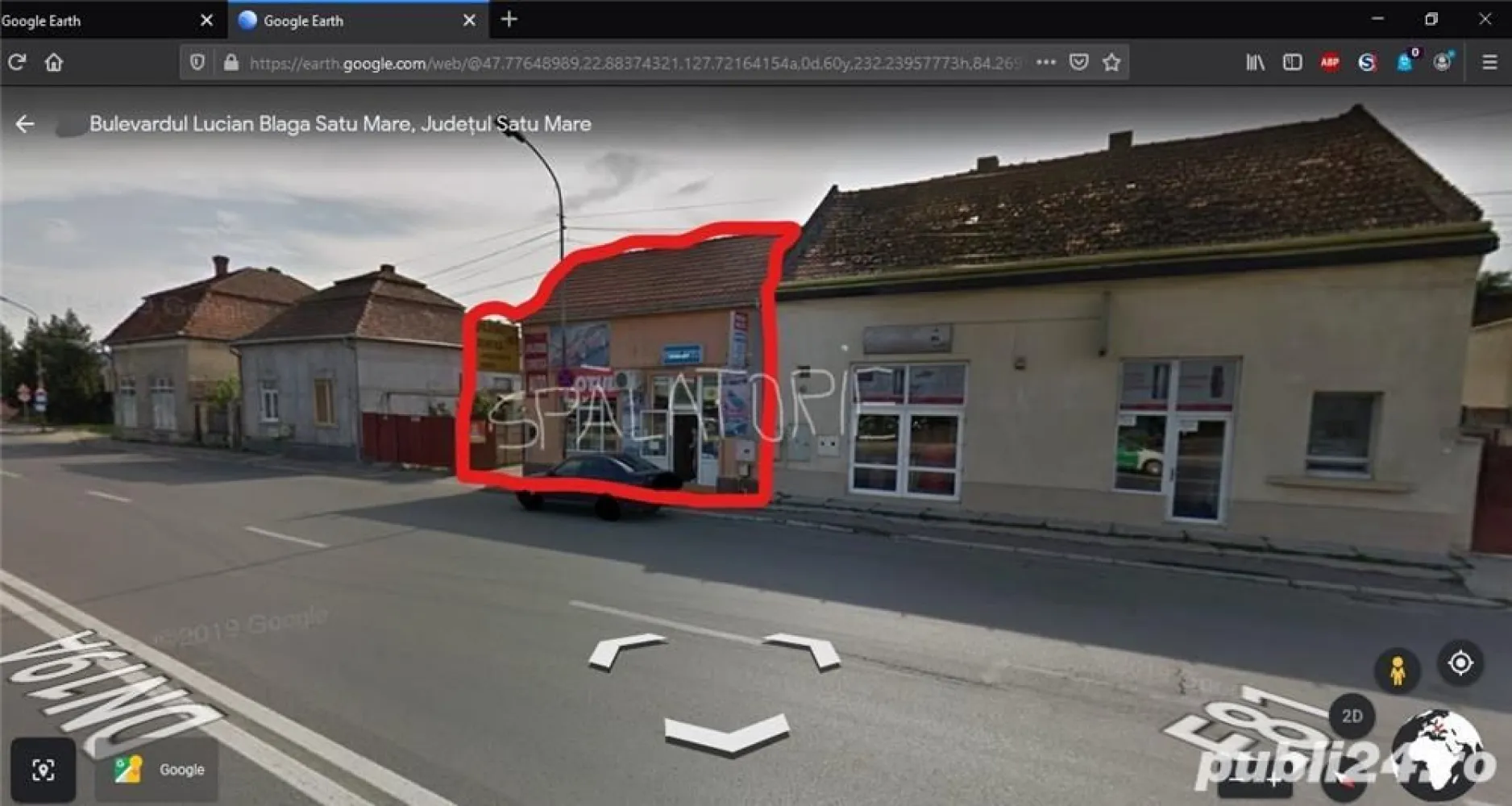 Spalatorie auto situată în Municipiul Satu Mare pe B-dul. Lucian Blaga nr. 45. - Spălătoria auto este situată în Municipiul Satu Mare pe B-dul. Lucian Blaga nr. 45. Terenul în proprietate are suprafața de 575 mp din care pe suprafața de 175 mp sunt edificate următoarele imobile: 
- hală cu 3 boxe pentru spălătoria auto - 95 mp;
- clădire cu suprafața de 80 mp, ce conține un spațiu comercial stradal și încăperi utile pentru spălătorie (birou, vestiar, grupuri sociale).
 Pentru proiecte mai mari, acest teren împreună cu alte trei imobile învecinate au suprafața de cca. 2.000 mp, și sunt ideale pentru derularea unor proiecte de dezvoltare imobiliară.
