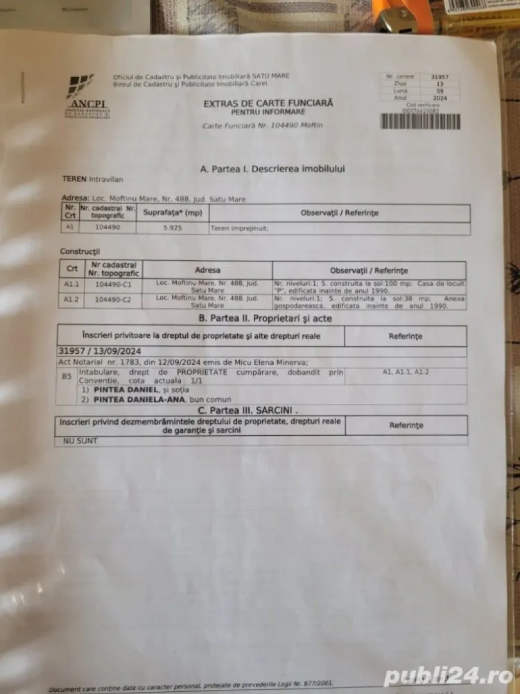 BRASADAS vinde casa in Moftinul Mare. - Agenția imobiliara BRASADAS vinde casa in Moftinu Mare in apropierea gari,casa compusa din doua camere salon mic hol baie neamenajata si bucatarie,cu multe anexe in curte, o balta de pescuit iar inca una secata teren 6000 mp intravilan cu doua intrari cu posibilitatea de parcelare,casa se afla intr-o zona retrasa impadurita la 300 metri de vecini,incalzirea se face cu sobe de teracota,apa de la put forat si fantana curentul in momentul de fata este debransat necesita schimbat transformatorul care va fi facut de cei de la electrica. 
In pret este inclus un kit de 3 kw.
www.brasadas.com.