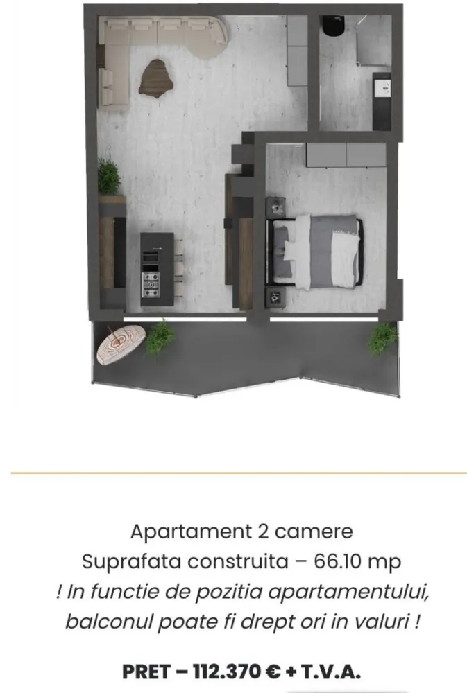 DEZVOLTATOR -Ap. 2 cam. 52 mp Comision 0 % Mamaia nord OBA TOWER - Va propunem spre vanzare un apartament compus din 2 camere cu o suprafata utila totala de 52 mp situat la etajul 1 al ansamblului rezidential OBA TOWER , compus din 10 etaje situat in Constanta Mamaia Nord , avand o vedere impresionanta asupra marii. 
Acest tip de apartament este disponibil si la etajele superioare.
Ansamblul rezidenţial e amplasat într-una din zonele in plina dezvoltare ale oraşului.
FACILITATI
Construcție și finisaje premium
Fatadă ventilată
Marmură granit
Plăci ceramice
Tavane extensibile lucioase
Centrală termica
Încălzire pardoseală
Băi cu marmură
Aer condiționat
Spații verzi
Spații comune cu granit
Stație de încărcat auto
Parcare cu barieră
Oferim servicii diversificate de plata:
- plata în rate la dezvoltator;
- plata integrală cu discount;
- plata standard

Pretul nu include TVA
SPECIFICATII:
Finisaje: Gresie , Faianta, Parchet
Tamplarie: Aluminiu
Bucatarie: Nemobilata, Deschisa
Incalizire: Centrala Proprie
Facilitati: Administrare, Paza, Spa
Apartamentul se preda la alb.
]Termen finalizare- sfarsitul anului 2024