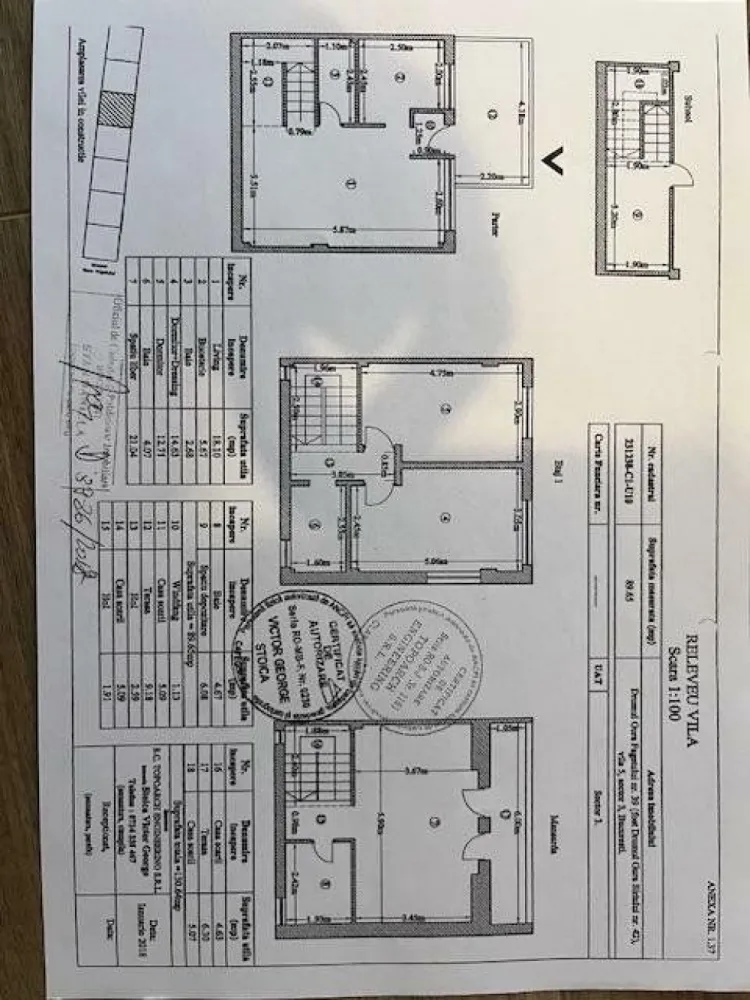 Casa 4 camere cu terasa si loc de parcare subteran - Proprietar.
Proprietatea este amplasata intru-un complex de 7 vile cu regim de inaltime S+ P+1+M, vandute si locuite integral, aspect important pentru viitorul proprietar. Imaginile sunt actuale ,starea imobilului fiind excelenta asa cum se poate observa in fotografii.
Proprietatea este situata intr-o zona linistita ,10-12 min de metrou 1 decembrie, 5 min statie STB, complex comercial, parc, gradinite, scoli etc.
Se vinde mobilata + electrocasnice si tot ce este in fotografii. Centrala proprie.
Dispunere: 
Loc de parcare subteran cu cadastru 14mp - se poate face accesul din parcare direct in locuinta 
Subsol - spatiu de depozitare 10mp + spatiu sub scara
Parter - living, bucatarie inchisa, baie
Terasa - 24 mp
Et1 - 2 dormitoare + baie 
Et2 - Mansarda - camera (cu usa, se poate compartimenta) + baie + balcon 6mp
Suprafata totala desfasurata 130 mp