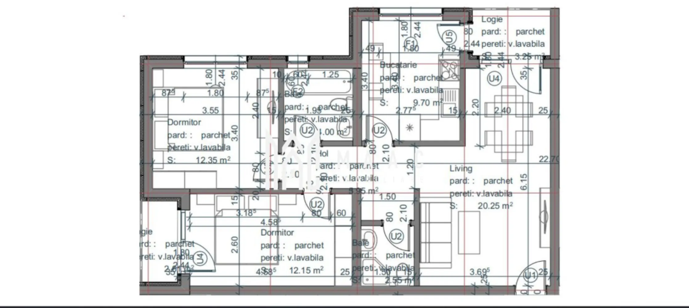 Apartament 3 camere | 2 băi | 2 balcoane | Încălzire în pardoseală | Șelimbăr