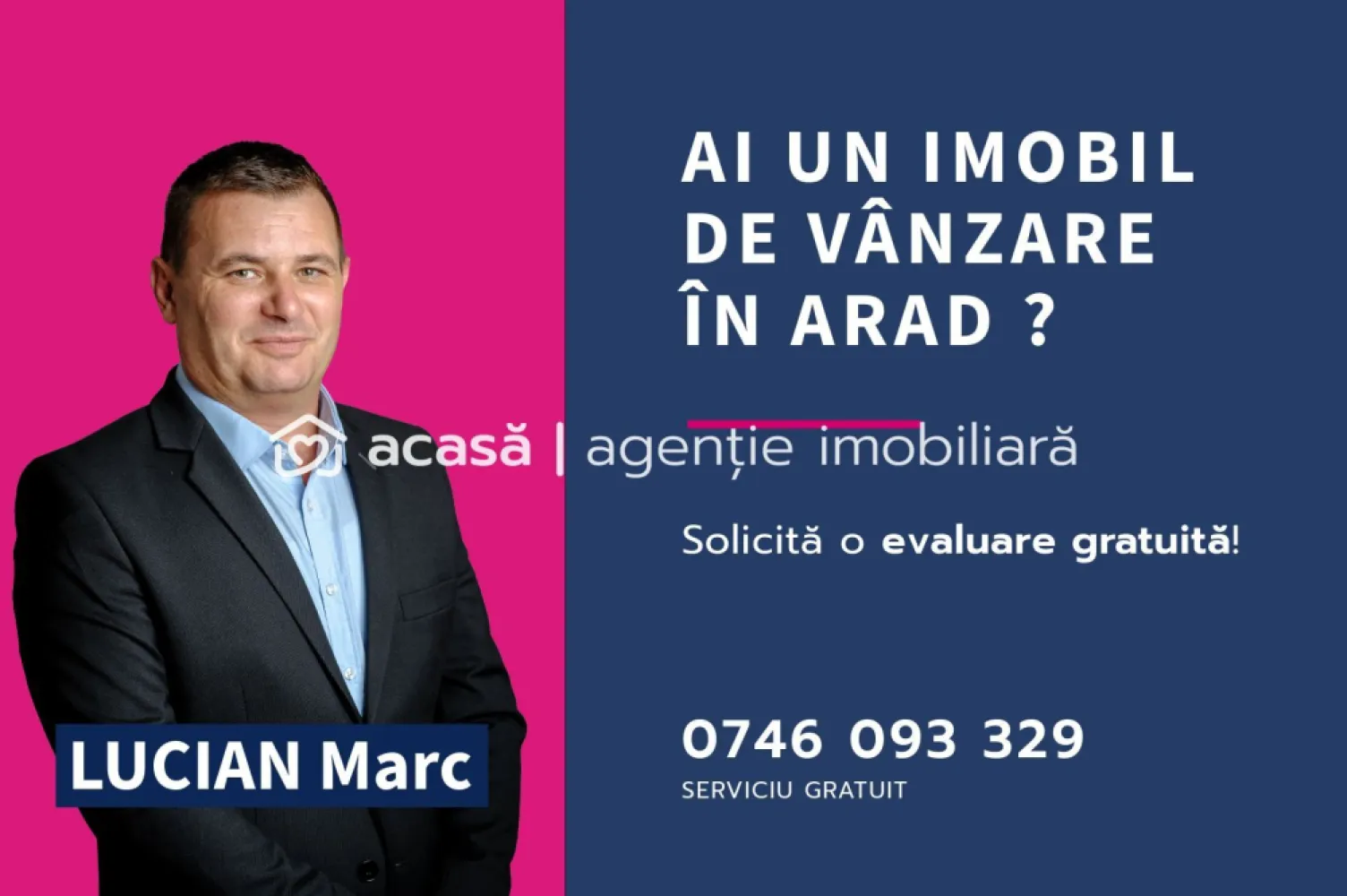 Oportunitate – Teren industrial 1.663 mp lângă Centura Vest Arad - Vă propunem spre vânzare un teren industrial cu potențial deosebit, cu acces direct din Centura de Vest a Aradului.

📌 Detalii teren:
Suprafață: 1.663 mp (dar putem să vă punem la dispoziție și suprafețe mai mari)
Regim: intravilan, cu acces facil la drumurile principale
Front stradal: 34 m
Acces imediat la Centura Aradului și la infrastructura rutieră strategică

✅ Avantaje majore:
Zonă industrială și logistică aflată în plină expansiune
Potrivit pentru construcția de hale de producție, spații de depozitare, centre de distribuție sau fabrici
Poziționare excelentă pentru vizibilitate și accesibilitate
Arad este deja un hub industrial recunoscut, iar cererea pentru astfel de terenuri este în continuă creștere

💡 De ce merită această investiție?
Acest teren reprezintă o alegere strategică pentru companii care caută să se extindă rapid într-o zonă cu infrastructură solidă și acces la principalele artere rutiere. De asemenea, este ideal pentru investitori care urmăresc siguranța plasamentului și un randament ridicat pe termen lung, datorită creșterii constante a valorii zonei.

Nu dispui de toată suma? Te ajutăm noi gratuit! Îți obținem oferte de la 16 bănci.

Ai o proprietate de vânzare în Arad și vrei să știi cât valorează cu adevărat?
Sună-mă pentru o evaluare gratuită, fără obligații.

📲 Contact pentru vizionare și detalii:
Lucian Marc – Consultant Imobiliar Acasă Arad
Tel: 0746 093 329

Birou: ACASA | Agenție Imobiliară Arad
📍 Bulevardul Decebal 2, Arad 310133